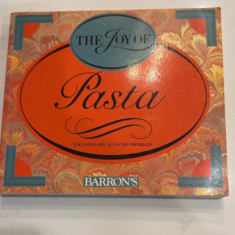 The Joy of Pasta Cookbook by Barron's - Orange Cover